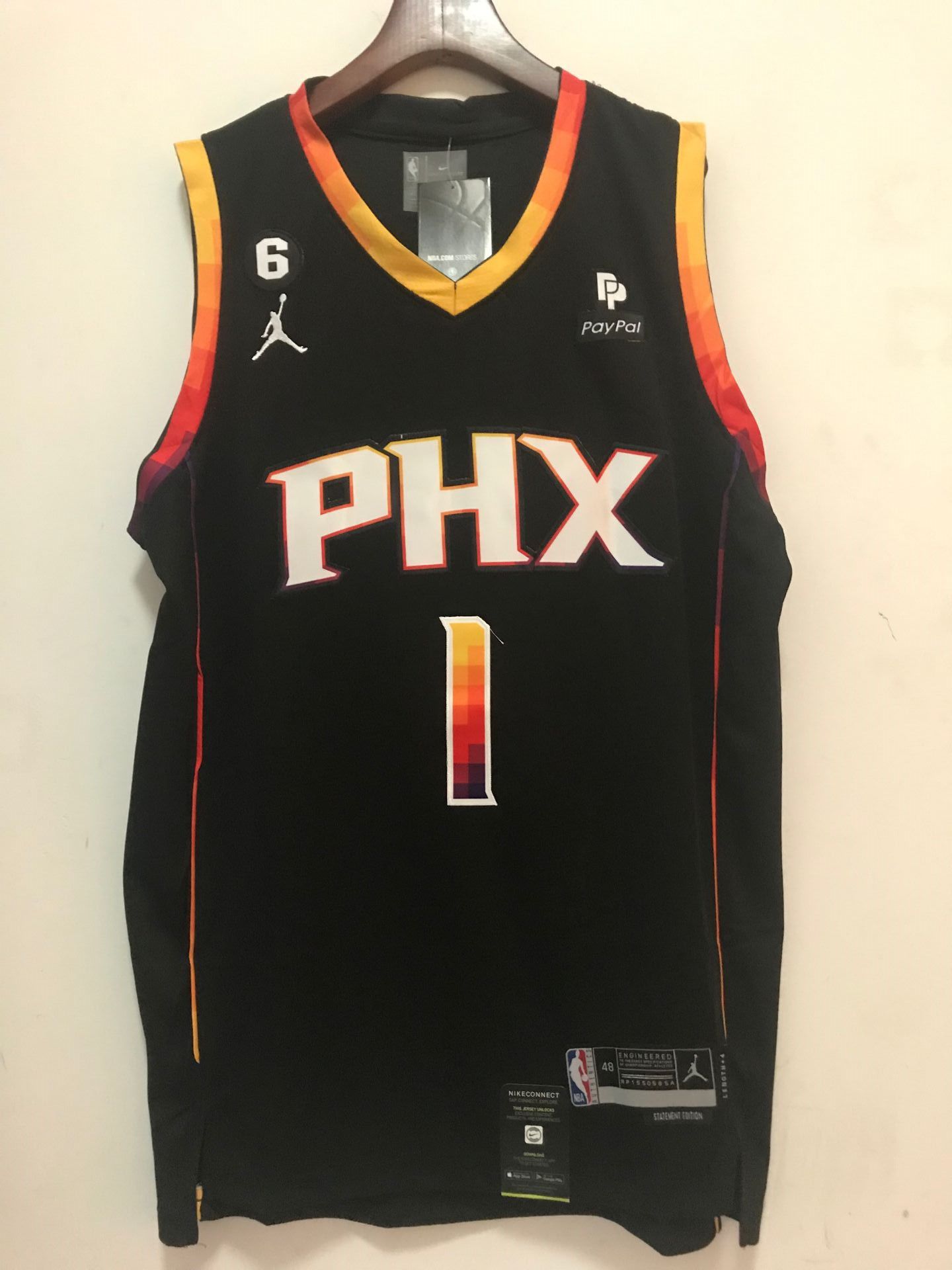 Men Phoenix Suns #1 Booker Black Season 22-23 NBA Jersey